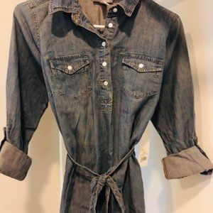 Liz Lange Maternity Denim/ Chambray Shirt S NWT